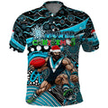 Merry Christmas AFL Power Polo Shirt Aboriginal Santa Football Mascot