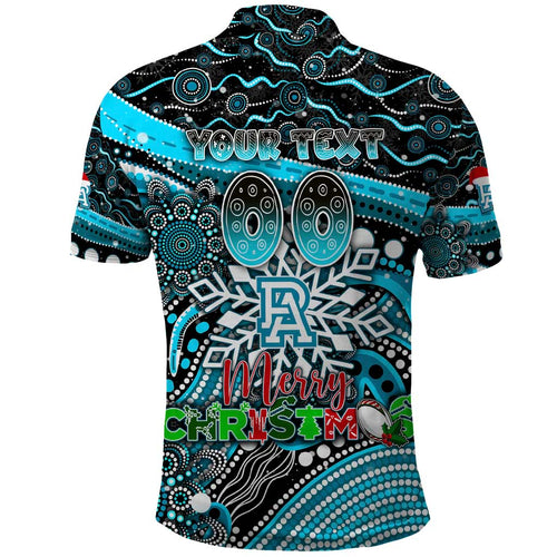 Merry Christmas AFL Power Polo Shirt Aboriginal Santa Football Mascot