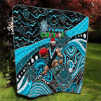 Merry Christmas AFL Power Quilt Aboriginal Santa Football Mascot
