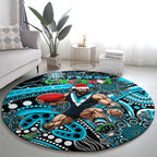 Merry Christmas AFL Power Round Carpet Aboriginal Santa Football Mascot