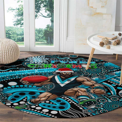 Merry Christmas AFL Power Round Carpet Aboriginal Santa Football Mascot