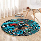 Merry Christmas AFL Power Round Carpet Aboriginal Santa Football Mascot