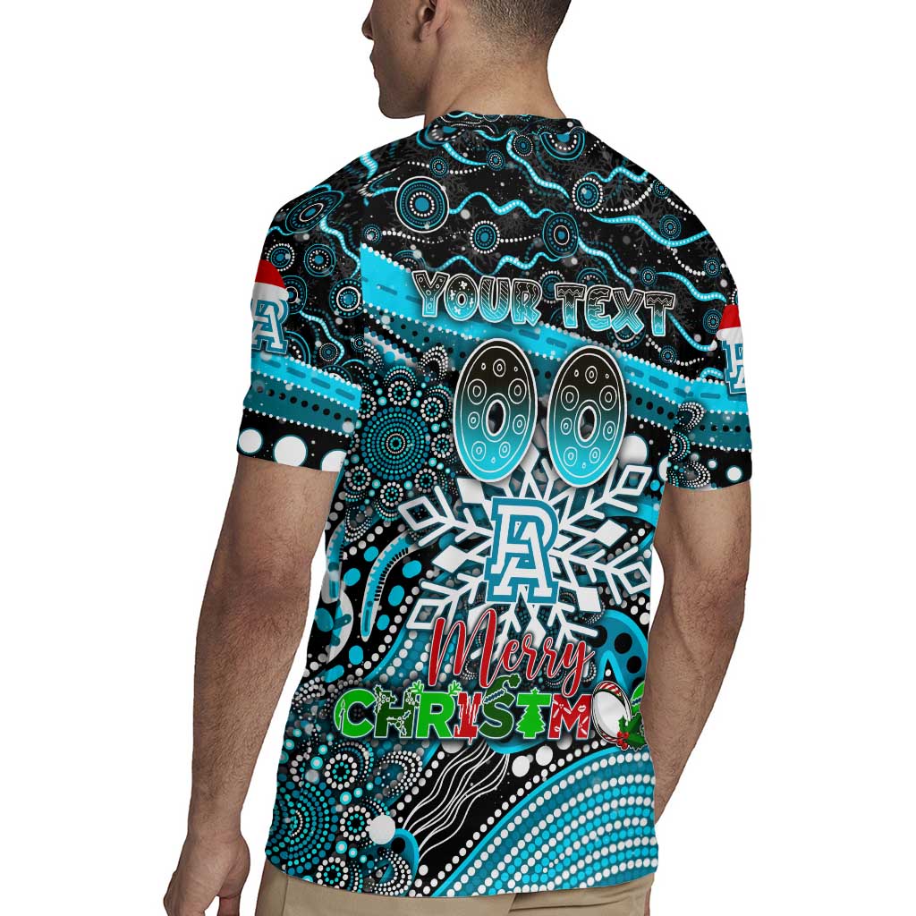 Merry Christmas AFL Power Rugby Jersey Aboriginal Santa Football Mascot