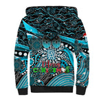 Merry Christmas AFL Power Sherpa Hoodie Aboriginal Santa Football Mascot