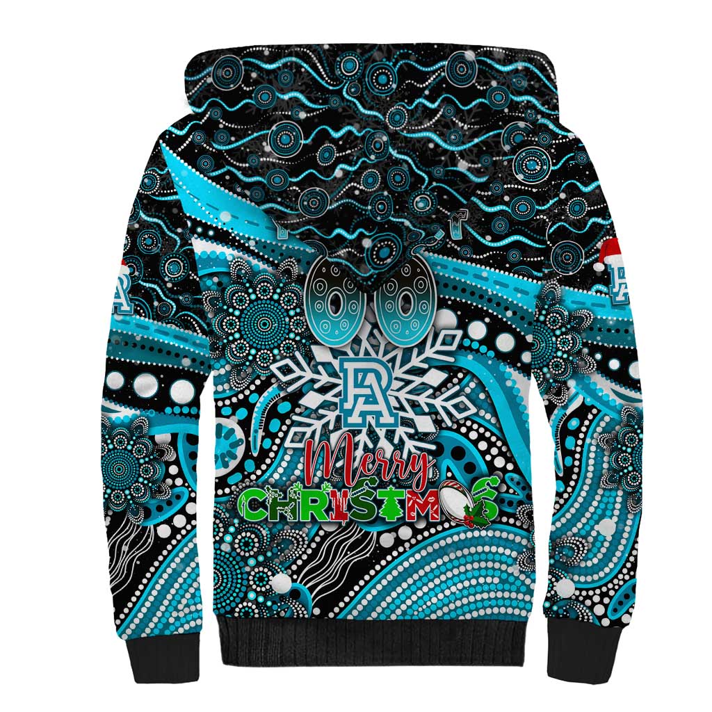 Merry Christmas AFL Power Sherpa Hoodie Aboriginal Santa Football Mascot
