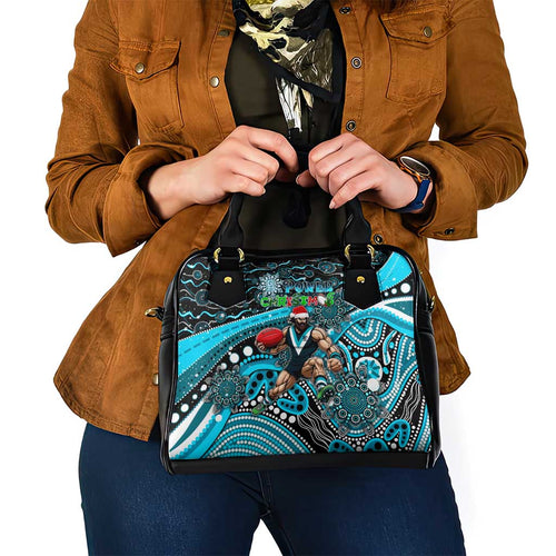 Merry Christmas AFL Power Shoulder Handbag Aboriginal Santa Football Mascot