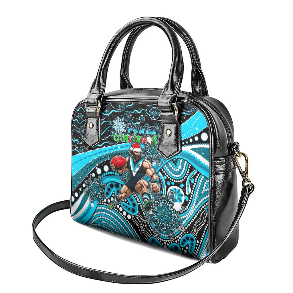 Merry Christmas AFL Power Shoulder Handbag Aboriginal Santa Football Mascot