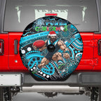 Merry Christmas AFL Power Spare Tire Cover Aboriginal Santa Football Mascot