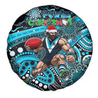Merry Christmas AFL Power Spare Tire Cover Aboriginal Santa Football Mascot
