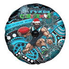 Merry Christmas AFL Power Spare Tire Cover Aboriginal Santa Football Mascot