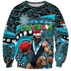 Merry Christmas AFL Power Sweatshirt Aboriginal Santa Football Mascot