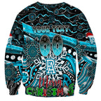 Merry Christmas AFL Power Sweatshirt Aboriginal Santa Football Mascot