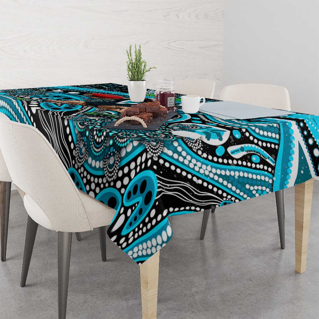 Merry Christmas AFL Power Tablecloth Aboriginal Santa Football Mascot