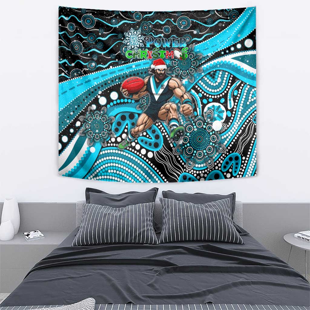 Merry Christmas AFL Power Tapestry Aboriginal Santa Football Mascot