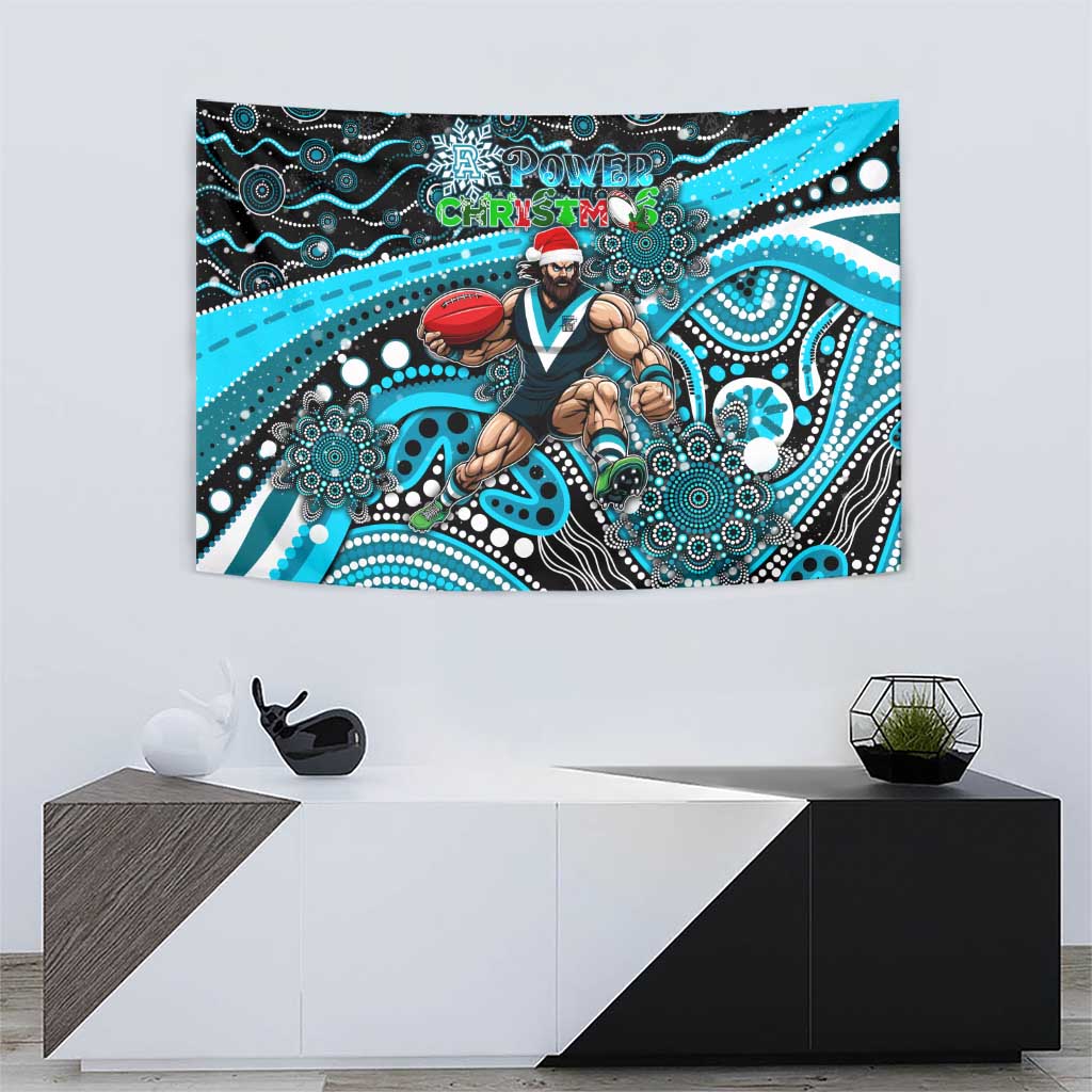 Merry Christmas AFL Power Tapestry Aboriginal Santa Football Mascot