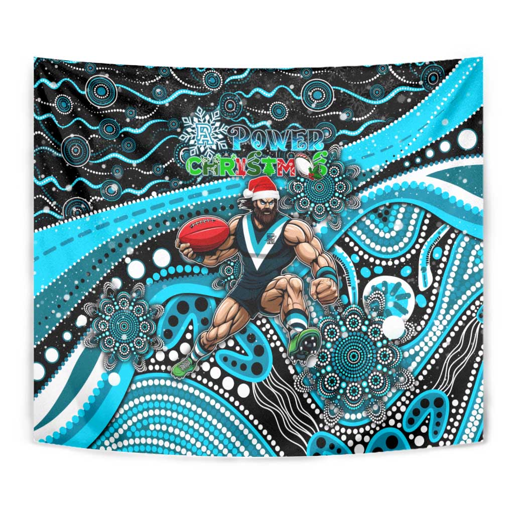 Merry Christmas AFL Power Tapestry Aboriginal Santa Football Mascot