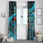 Merry Christmas AFL Power Window Curtain Aboriginal Santa Football Mascot
