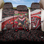 Merry Christmas AFL Bombers Back Car Seat Cover Aboriginal Santa Football Mascot