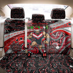 Merry Christmas AFL Bombers Back Car Seat Cover Aboriginal Santa Football Mascot