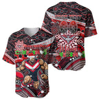 Merry Christmas AFL Bombers Baseball Jersey Aboriginal Santa Football Mascot