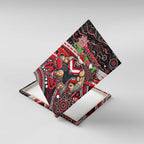 Merry Christmas AFL Bombers Canvas Wall Art Aboriginal Santa Football Mascot