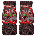 Merry Christmas AFL Bombers Car Mats Aboriginal Santa Football Mascot