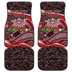 Merry Christmas AFL Bombers Car Mats Aboriginal Santa Football Mascot