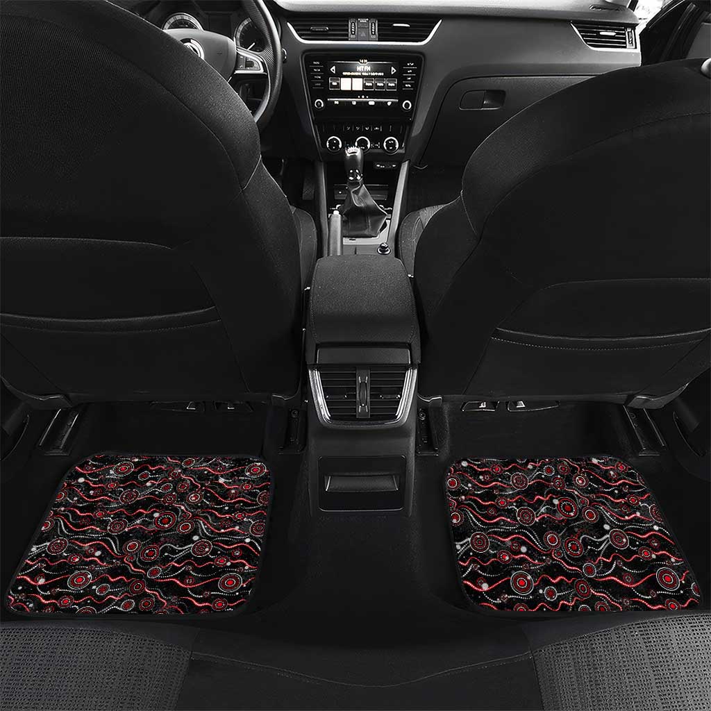 Merry Christmas AFL Bombers Car Mats Aboriginal Santa Football Mascot