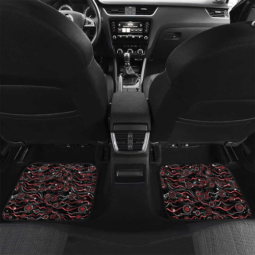 Merry Christmas AFL Bombers Car Mats Aboriginal Santa Football Mascot