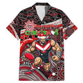 Merry Christmas AFL Bombers Family Matching Mermaid Dress and Hawaiian Shirt Aboriginal Santa Football Mascot