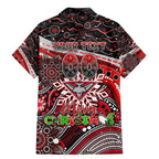 Merry Christmas AFL Bombers Family Matching Mermaid Dress and Hawaiian Shirt Aboriginal Santa Football Mascot