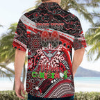 Merry Christmas AFL Bombers Hawaiian Shirt Aboriginal Santa Football Mascot