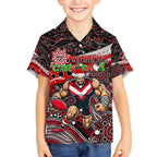 Merry Christmas AFL Bombers Hawaiian Shirt Aboriginal Santa Football Mascot