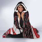 Merry Christmas AFL Bombers Hooded Blanket Aboriginal Santa Football Mascot