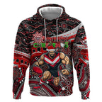 Merry Christmas AFL Bombers Hoodie Aboriginal Santa Football Mascot