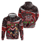 Merry Christmas AFL Bombers Hoodie Aboriginal Santa Football Mascot