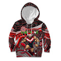 Merry Christmas AFL Bombers Kid Hoodie Aboriginal Santa Football Mascot