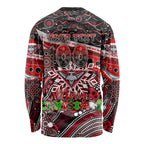 Merry Christmas AFL Bombers Long Sleeve Shirt Aboriginal Santa Football Mascot