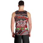 Merry Christmas AFL Bombers Men Tank Top Aboriginal Santa Football Mascot