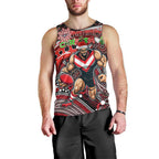 Merry Christmas AFL Bombers Men Tank Top Aboriginal Santa Football Mascot