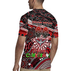 Merry Christmas AFL Bombers Rugby Jersey Aboriginal Santa Football Mascot