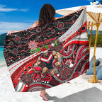 Merry Christmas AFL Bombers Sarong Aboriginal Santa Football Mascot