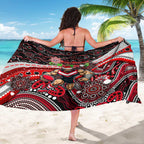 Merry Christmas AFL Bombers Sarong Aboriginal Santa Football Mascot
