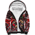 Merry Christmas AFL Bombers Sherpa Hoodie Aboriginal Santa Football Mascot