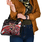 Merry Christmas AFL Bombers Shoulder Handbag Aboriginal Santa Football Mascot