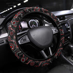 Merry Christmas AFL Bombers Steering Wheel Cover Aboriginal Santa Football Mascot