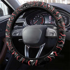 Merry Christmas AFL Bombers Steering Wheel Cover Aboriginal Santa Football Mascot