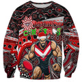 Merry Christmas AFL Bombers Sweatshirt Aboriginal Santa Football Mascot