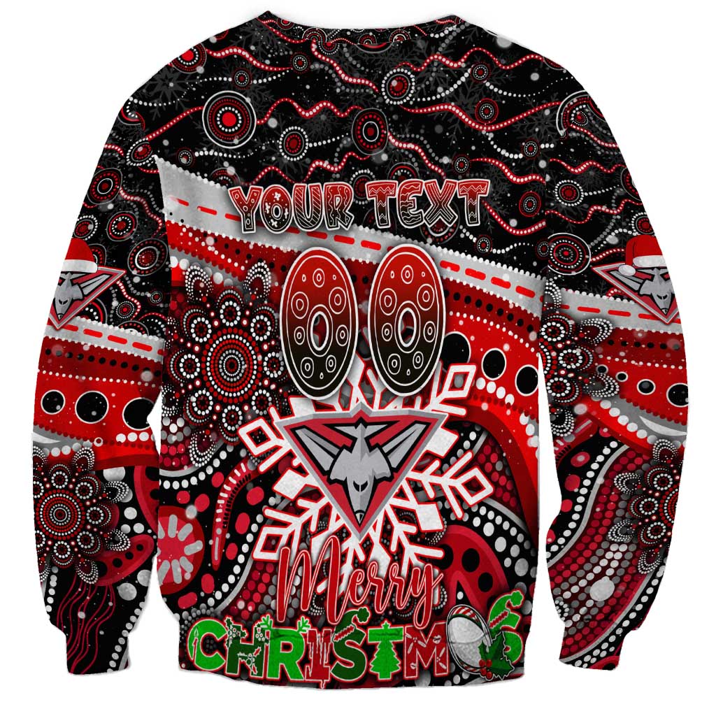 Merry Christmas AFL Bombers Sweatshirt Aboriginal Santa Football Mascot