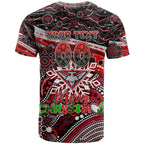 Merry Christmas AFL Bombers T Shirt Aboriginal Santa Football Mascot